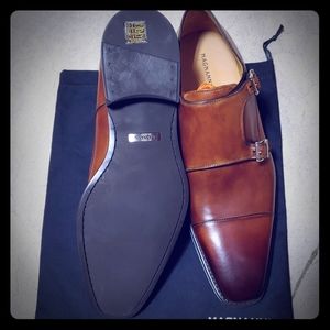 Magnanni double monk strap dress shoe